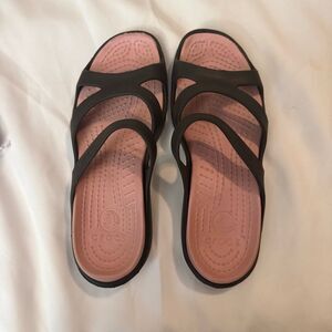 CROCS Women's Sandals in Pink and Brown